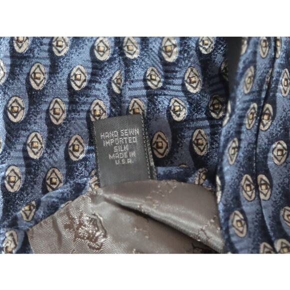 Robert Talbott Wright & Simon Mens Neck Tie Shimmery Shades Of Blue And Gray - Picture 5 of 6